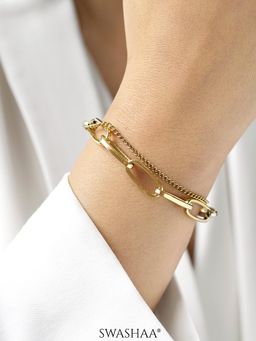 SWASHAA - Carta Link 18K Gold Plated Bracelet