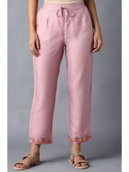 W - Pink Floral Straight Pants