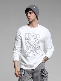 Jack & Jones - White Regular Fit Sweatshirt