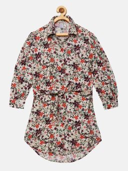 KiddoPanti - Girls Full Sleeve Shirt Dress