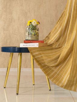 Urban Space - Vertical Weaved Sheer Curtains for Window 5Ft - Soft Brown