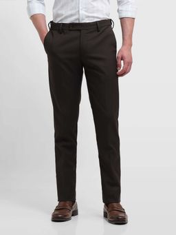 Arrow - Brown Textured Dobby Trousers