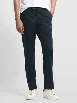 Arrow Sports - Blue Dobby Bronson Straight Fit Trousers