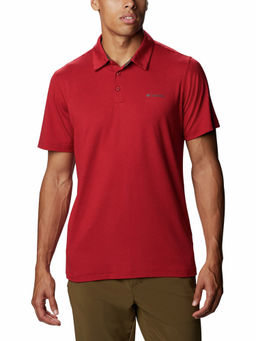 Columbia - Mens Red Omni-Wick Tech Trail Polo Tshirt