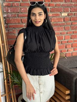 Tandul - Women Elegant Black Top