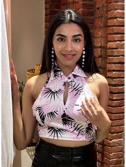 Tandul - Casual Regular Sleeves Printed Women Multicolor Crop Top