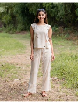 Babli - Crop Cream Top