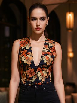 Don’t be basic - Black Floral Top