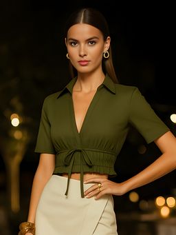 Don’t be basic - Olive Solid Top