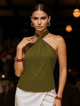 Don’t be basic - Olive Solid Top