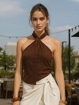 Don’t be basic - Brown Solid Top