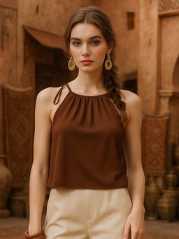Don’t be basic - Brown Solid Top