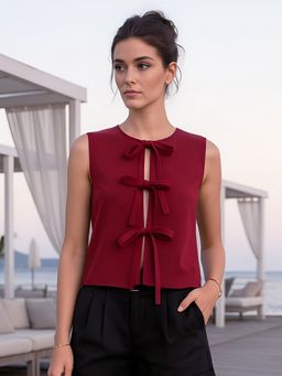 Don’t be basic - Maroon Solid Top