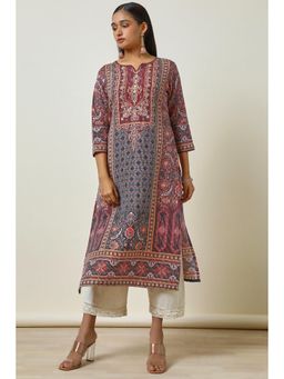Soch - Women's Multicolour Viscose Blend Ethnic Motifs Kurta
