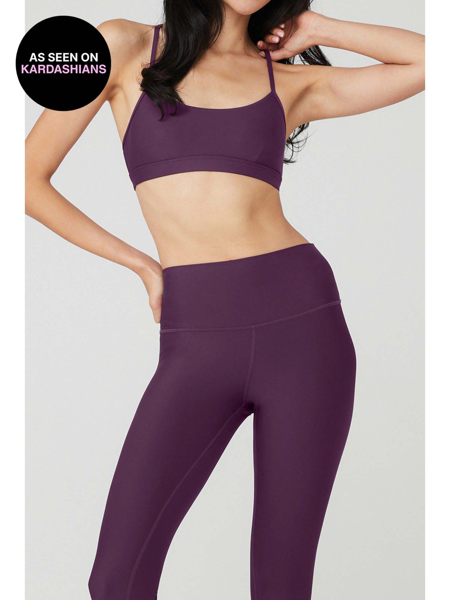 Buy alo Airlift Intrigue Bra Dark Plum (L) Online