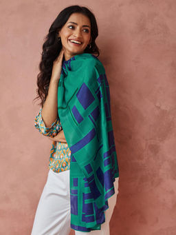 Fabindia - Green Modal Printed Stole