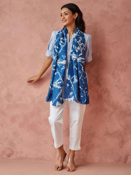 Fabindia - Blue Silk Tie Dye Stole