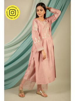 Priya Chaudhary - Old Rose Kurtas (Set of 2)