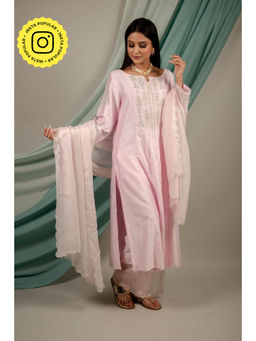 Priya Chaudhary - Light Pink Kurtas (Set of 3)