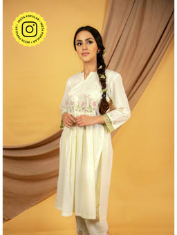 Priya Chaudhary - Yellow Kurtas (Set of 2)