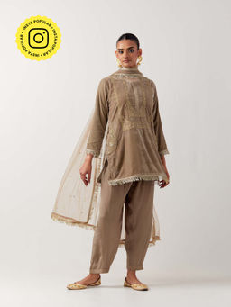 Priya Chaudhary - Womens Taupe Kurta