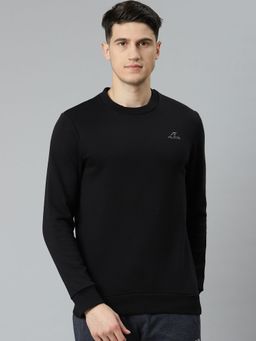 Alcis - Men Black Brand Logo Pullover Sweatshirt