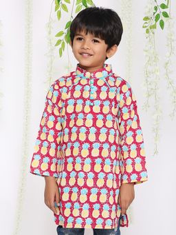 KID1 - Pina Colada Boys Kurta Only-pink