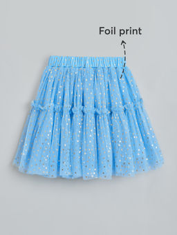 Hopscotch - Pure Cotton Tulle Skirt Blue