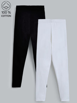 Hopscotch - 2-Pack Cotton Stretchy Leggings Multi-Color