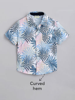 Hopscotch - Tropical Half Sleeves Shirt Multi-Color
