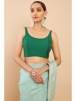 Soch - Green Art Silk Sleeveless Blouse
