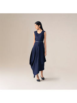 AMPM - Women Navy Blue Wool Maxi Dress