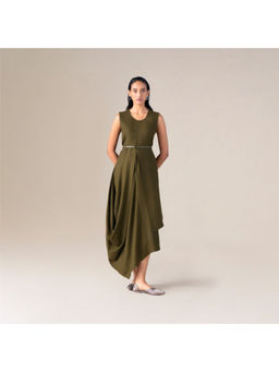 AMPM - Women Olive Wool Maxi Dress