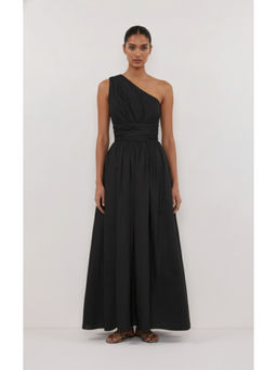 Fancy Pastels - Women Black Fabric Gown Dress