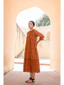 Gulabo Jaipur - Women Orange Cotton Midi Dress