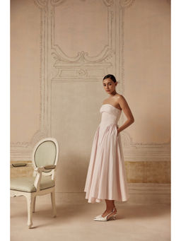 Sage By Mala - Women Mauve Cotton Midi Dress