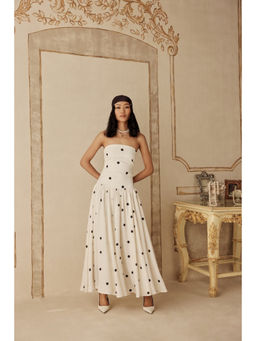 Sage By Mala - Women White Polyester Maxi Dress