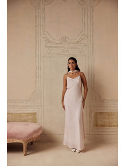 Sage By Mala - Women White Polyester Maxi Dress