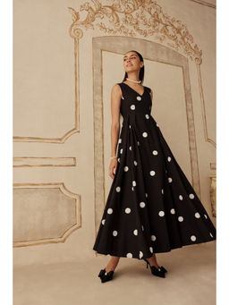 Sage By Mala - Women Black Cotton Maxi Dress