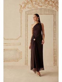 Sage By Mala - Women Black Polyester Maxi Dress