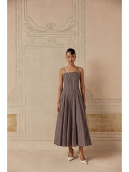 Sage By Mala - Women Grey Cotton Maxi Dress