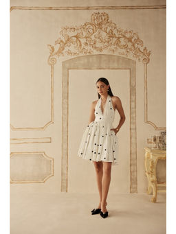 Sage By Mala - Women White Cotton Mini Dress