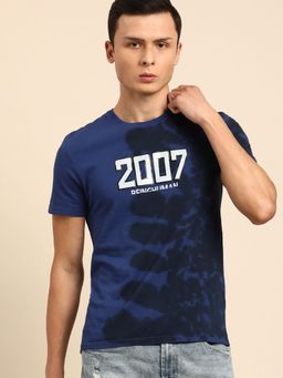 Being Human - Men Printed Navy Blue T-Shirt