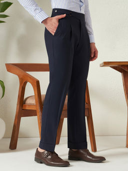 Philocaly - Baltic Navy Blue Formal Trouser
