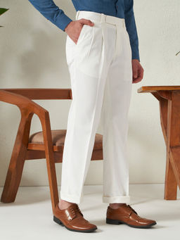 Philocaly - Opal White Formal Trouser