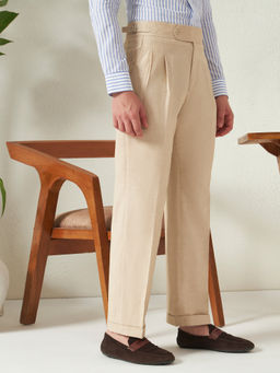 Philocaly - Biscuit Beige Formal Trouser