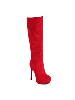 London Rag - Embellished Red Casual Boots