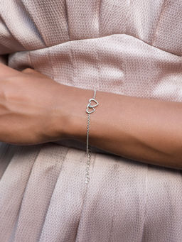 Shaya by CaratLane - Heart To Heart Bracelet in 925 Silver