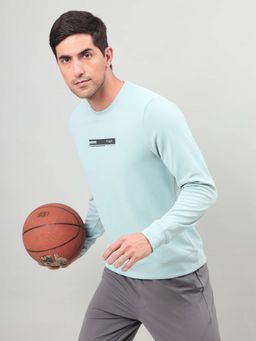 Technosport - Blue Men's Slim Fit Sports Sweatshirt with Elasto Plus