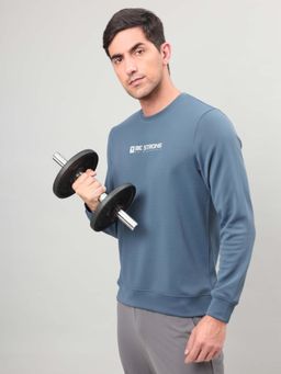 Technosport - Blue Men's Slim Fit Sports Sweatshirt with Elasto Plus